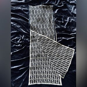 Fendi Logo Scarf  - Beige & Black - Great Condition!!